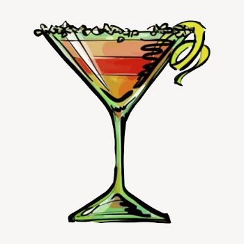 Cosmopolitan cocktail collage element, alcoholic | Free PSD - rawpixel