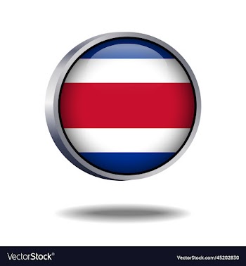 costa rica flag button