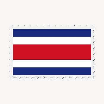Costa Rica flag collage element, | Free PSD - rawpixel
