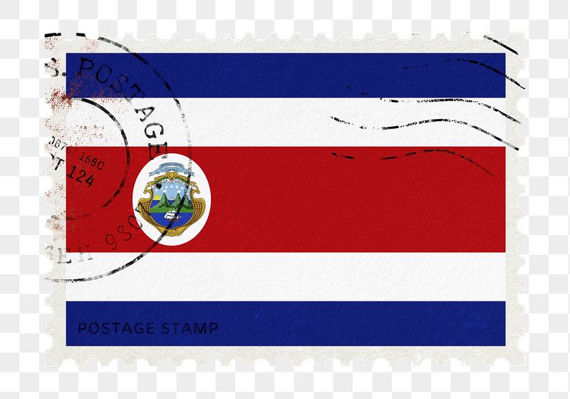 Costa Rica flag png post | Free PNG - rawpixel