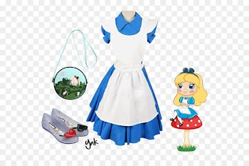 Costume Blue Cosplay Alice in Wonderland dress - Snow White Dress 