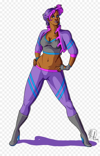 Costume design Illustration Cartoon Purple - atome poster 