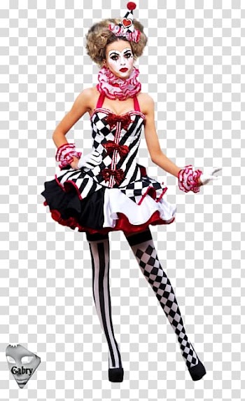 Costume Harlequin Clothing Disguise Skirt, clown transparent background PNG clipart
