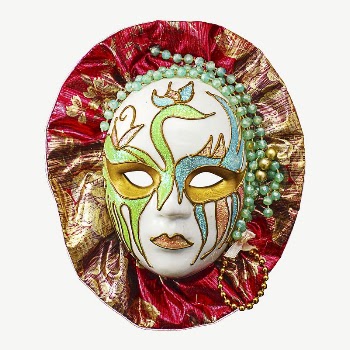 Costume mask collage element psd | Free PSD - rawpixel