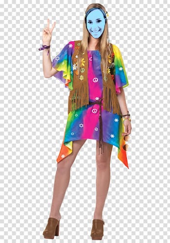 Costume party Groovy Girls Halloween costume Hippie, child transparent background PNG clipart