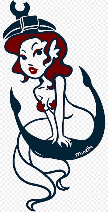 Costume, Woman, Mermaid, Fictional Character, Line Art PNG
