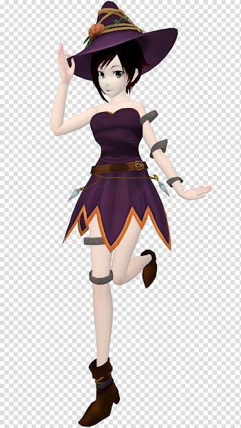 Costume Yang Xiao Long Halloween Anime Dress-up, witch transparent background PNG clipart