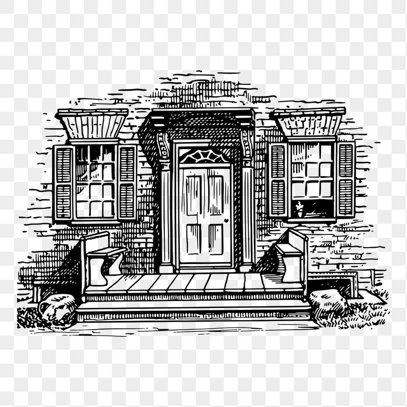 Cottage entrance png sticker illustration, | Free PNG - rawpixel