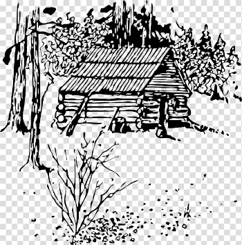 Cottage Log cabin Clip art - traveler with suitcase png download ...