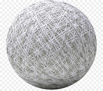Cotton Balls Rope Twine Thread - white marble 