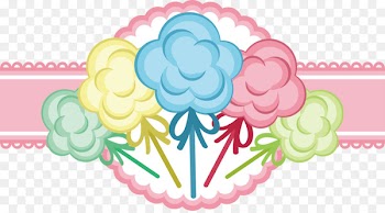 Cotton candy Sweetness Euclidean vector - Vector hand colored cotton candy pink label 