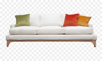 Couch Furniture Divan Chair - White fabric sofa 