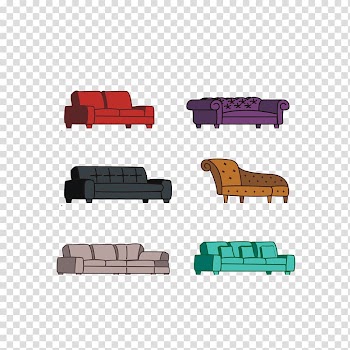 Couch Furniture Sofa bed Living room, Color sofa transparent background PNG clipart