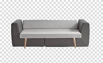 Couch Sofa bed Furniture Living room Chair, Combination of gray color sofa material transparent background PNG clipart