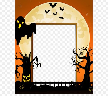 Count Dracula Halloween Costume Party - Halloween Vector Border 