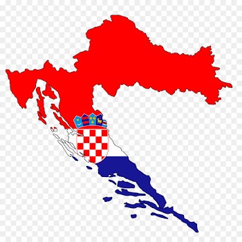Counties of Croatia Dalmatia Croatia proper Slavonia Region - BORDER FLAG 