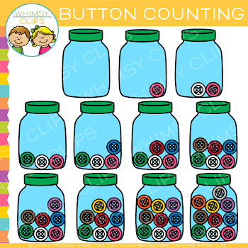 Counting Buttons Clip Art , Images & Illustrations | Whimsy Clips ®