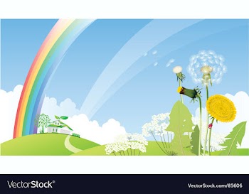 Country landscape with house vector image