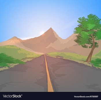 Country road vector image