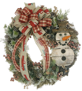 Country Winter Snowman Wreath – On the Wall Charm