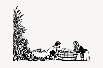 Countryside border clipart, vintage illustration | Free Vector Illustration - rawpixel