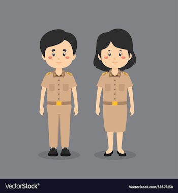 couple character wearing government employees