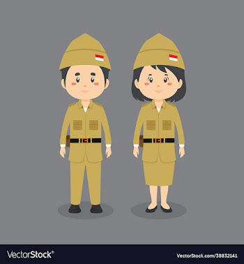 couple character wearing indonesian warrior