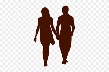 Couple Family Romantic Walk Silhouette - Transparent Wedding Silhouettes
