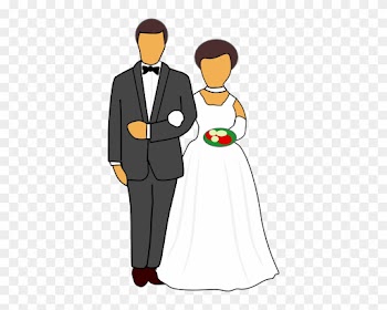Couple Getting Married Clipart - Wedding Couple Clipart