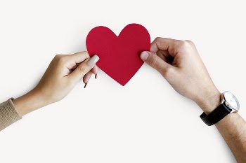 Couple hands holding heart, love | Free PSD - rawpixel