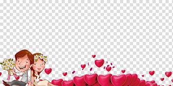 Couple illustration, Poster Marriage Romance Significant other, Heart-shaped frame poster transparent background PNG clipart
