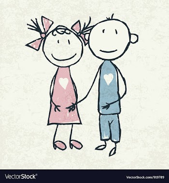 Couple in love vector image
