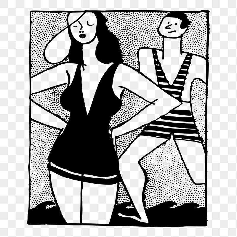 Couple in swimsuit png sticker | Free PNG - rawpixel