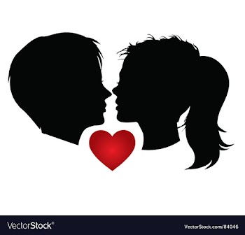 Couple kisses vector image