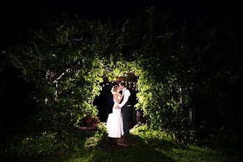 Couple Kissing in Middle of Leaves