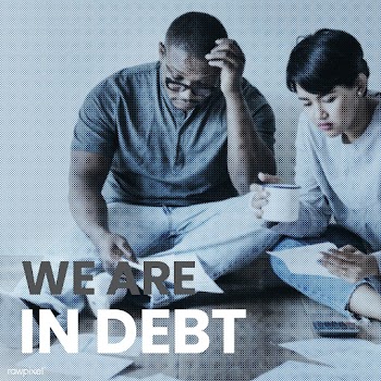 Couple managing the debt during coronavirus pandemic mockup | Free  psd mockup - 2303895