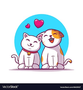 couple of cat cartoon