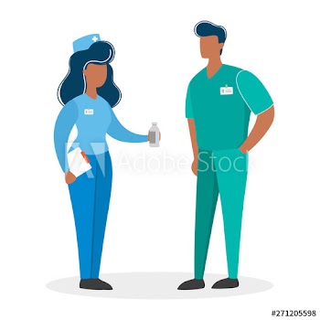 Couple of doctor in the uniform
