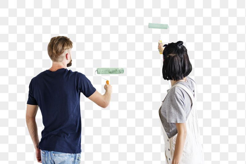 Couple painting wall png sticker, | Free PNG - rawpixel