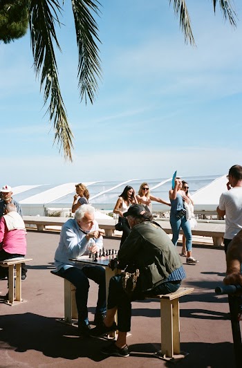 Couple Playing Chess at the Park