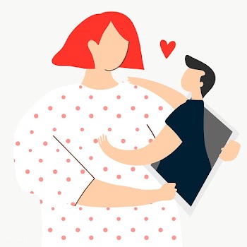 Couple sending virtual hugs during the coronavirus outbreak transparen.. | Free  transparent png - 2311273