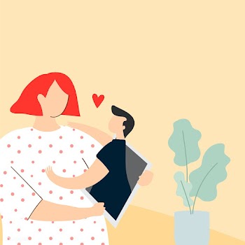 Couple sending virtual hugs during the coronavirus outbreak vector | Free  vector - 2311270
