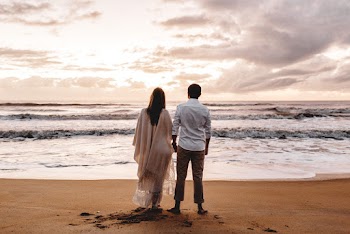 Couple Standing on the Seshore