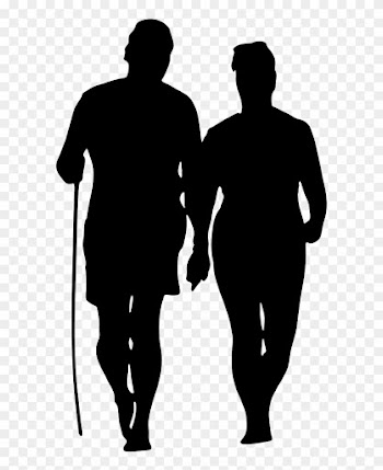 Couple Walking On Beach Silhouette - People Walking Silhouette Png