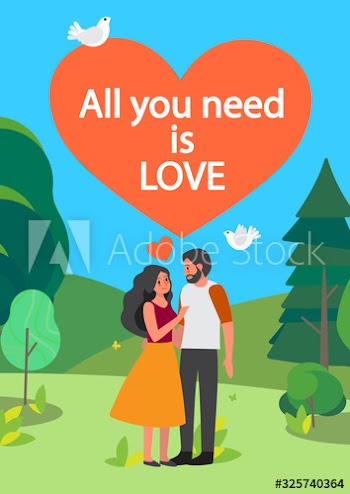 Couple walking together in the park