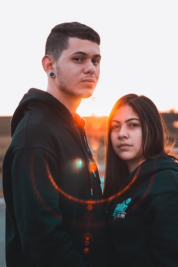 Couple Wearing Pullover Jakcets