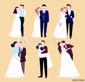 Couple wedding set