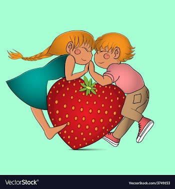 Couple with heart vector image