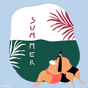 Couples summer vacation | Free stock vector - 580364