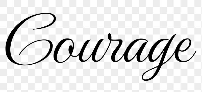 Courage word png, simple typography | Free PNG - rawpixel